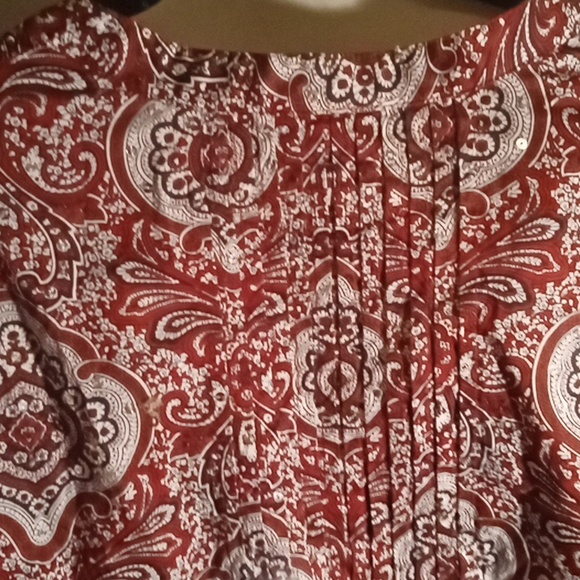New 2X burgundy blouse by Talbots - Picture 7 of 8
